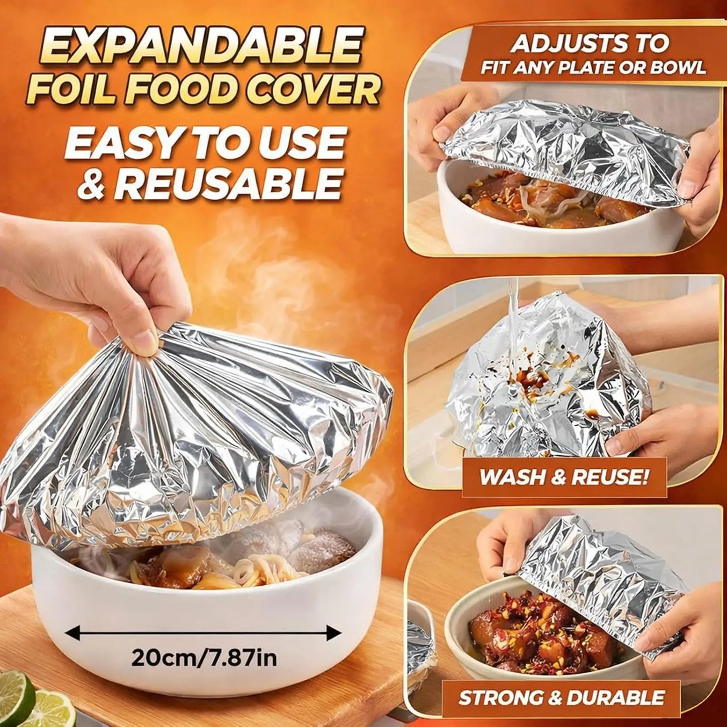 10pcs Aluminum Foil Insulation Covers Keep Food Warm