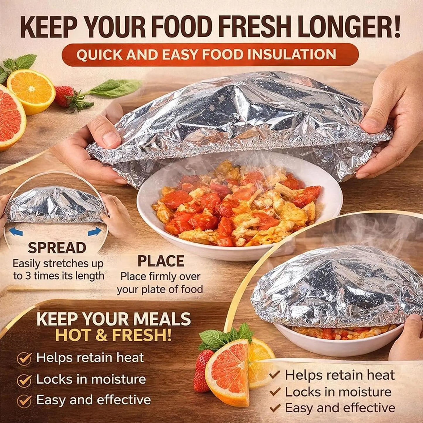 10pcs Aluminum Foil Insulation Covers Keep Food Warm